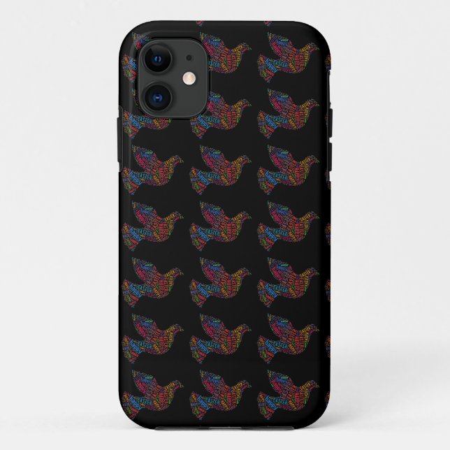 Happy Easter Dove Greeting Text Case-Mate iPhone Case (Back)