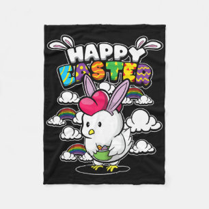 Happy Easter - Easter Animals - Disguised Chicken Fleece Blanket
