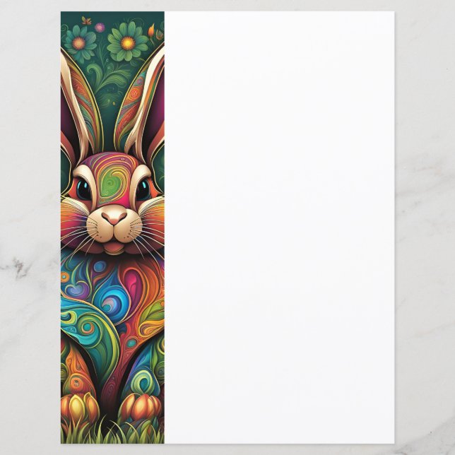 Happy Easter - Easter bunny in flowers 2 (Front)