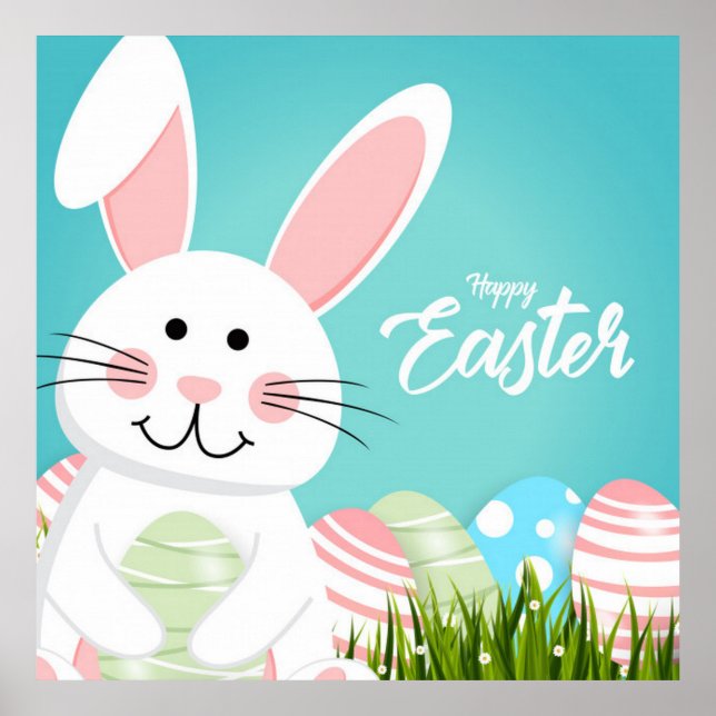 Happy Easter Easter Bunny Poster (Front)