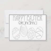 "Happy Easter" Easter Eggs and Letters Colouring