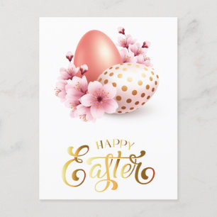Happy Easter. Easter eggs. Postcard