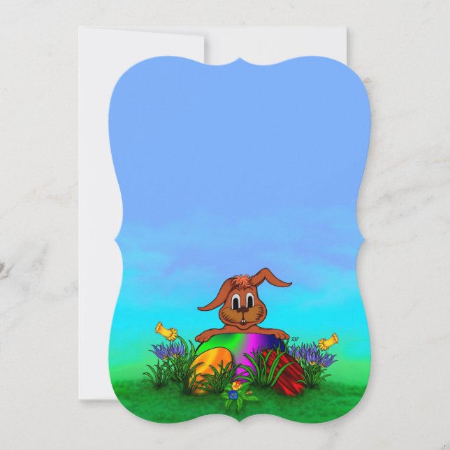 Happy Easter! Easter Rabbit Holiday Card (Front)