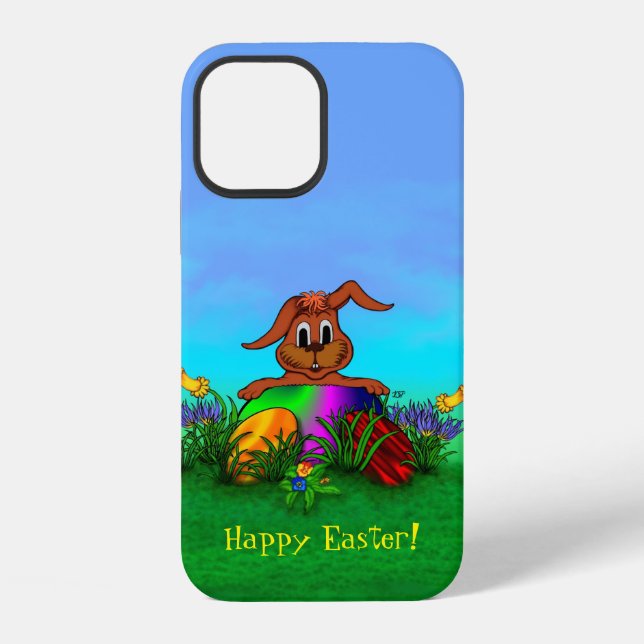 Happy Easter! Easter Rabbit iPhone Case (Back)