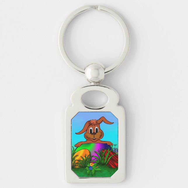 Happy Easter! Easter Rabbit Key Ring (Front)