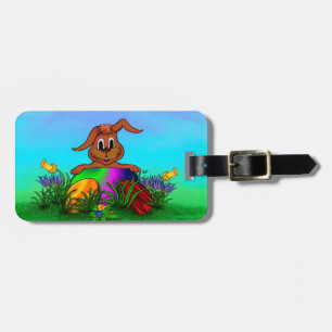 Happy Easter! Easter Rabbit Luggage Tag