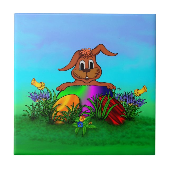 Happy Easter! Easter Rabbit Tile (Front)