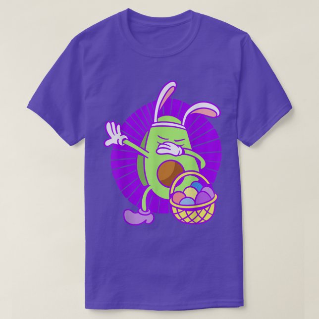happy Easter Egg avocado Bunny funny dabbing dab  T-Shirt (Design Front)