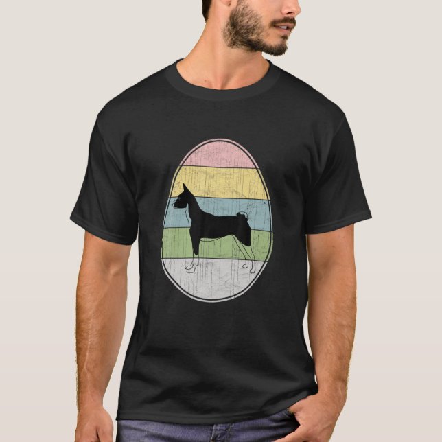 Happy Easter Egg Basenji Dog Graphic Easter Day Ba T-Shirt (Front)