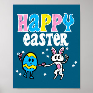 Happy Easter Egg Bunny Dance Cute Boys Girls Kids  Poster