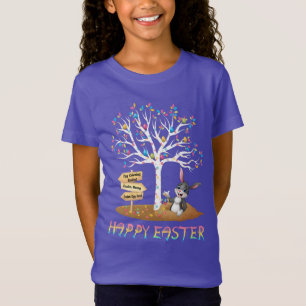 HAPPY EASTER EGG BUNNY RABBIT GIRL'S T-Shirt