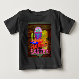 Happy Easter Egg Centerpiece for Spring Baby T-Shirt