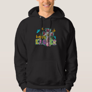 Happy Easter Egg Christian Leopard Jesus Cross But Hoodie