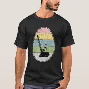 Happy Easter Egg Crane Operator Graphic  Easter Da T-Shirt