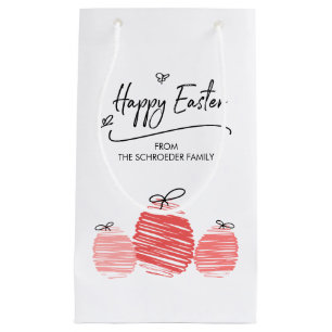 Happy Easter Egg Doodle Gift Bag