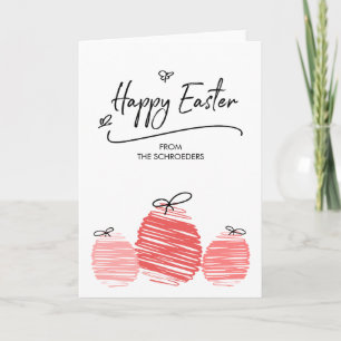 Happy Easter Egg Doodle Greeting Card