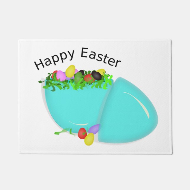 "HAPPY EASTER" EGG DOORMAT (Front)
