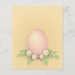 Happy Easter Egg & Flowers spring holiday Flyer