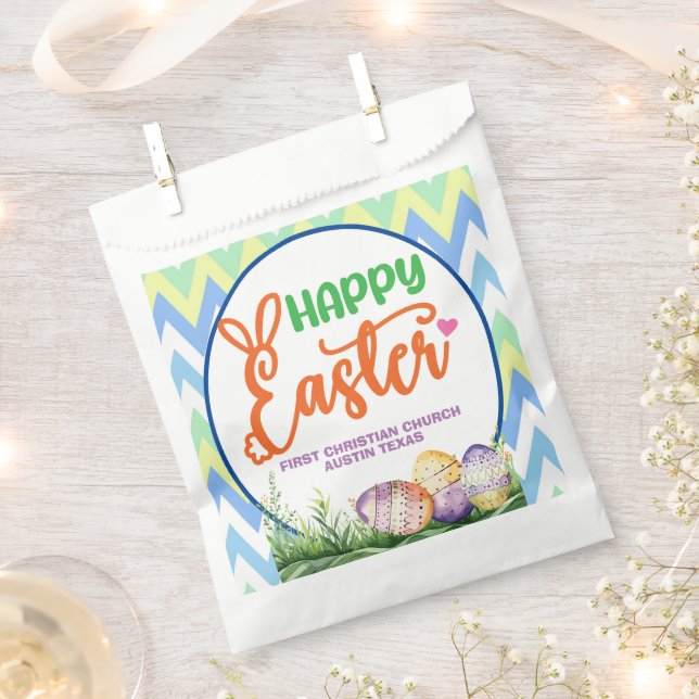 Happy Easter, Egg Hunt and Pot Luck Favour Bags (Clipped)