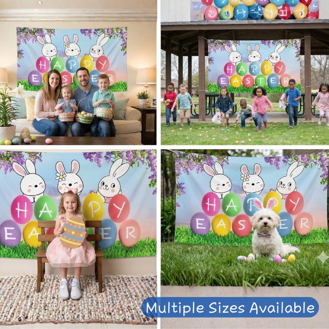 Happy Easter Egg Hunt Easter Bunny Easter Party Banner (Creator Uploaded)