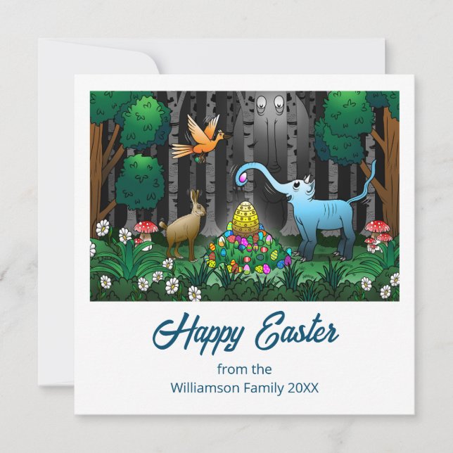 Happy Easter Egg Hunt Holiday Card (Front)