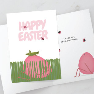 Happy Easter Egg in Hiding   Spring Scene Card