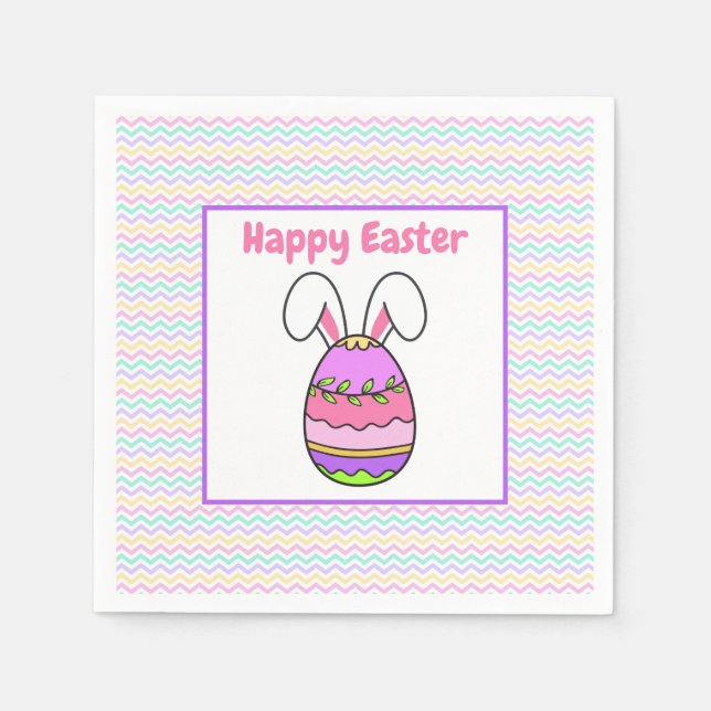 Happy Easter Egg Party  Napkin (Front)