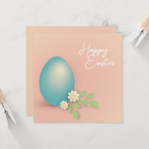 Happy Easter egg pastel spring floral design 