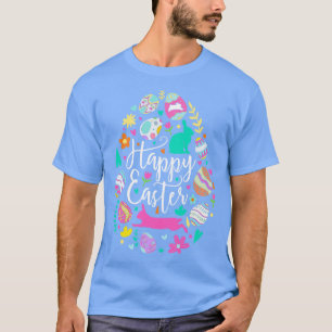 Happy Easter Egg Rabbit Bunny  T-Shirt