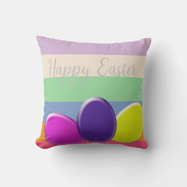 Happy Easter egg Throw pillow (Front)