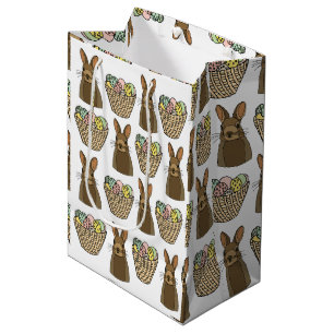 Happy Easter Eggs Basket Bunny Happy Easter Medium Gift Bag