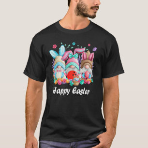 Happy Easter Eggs Bunny Gnomes Bowling  Easter T-Shirt