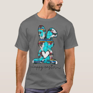 Happy Easter Eggs Bunny Western Country Leopard Co T-Shirt