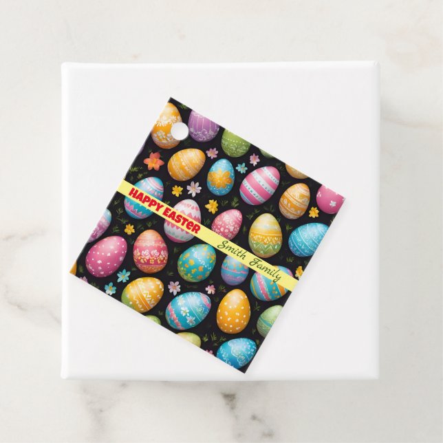 Happy Easter Eggs Collection Favour Tags (In Situ)