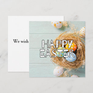 Happy Easter Eggs & Cute Blasket Card