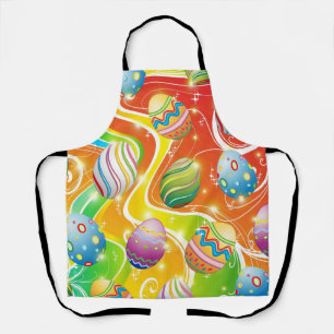 Happy Easter Eggs Festive Pattern Apron