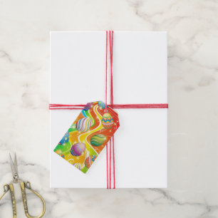 Happy Easter Eggs Festive Pattern Gift Tags