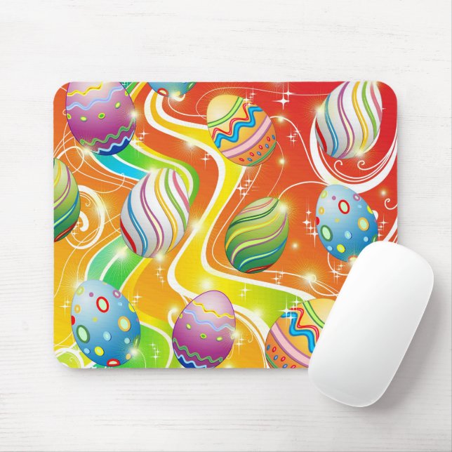 Happy Easter Eggs Festive Pattern Mouse Pad (With Mouse)