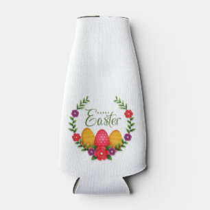 Happy Easter Eggs Flowers-23798 Bottle Cooler