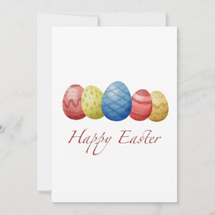 Happy Easter eggs Holiday Card