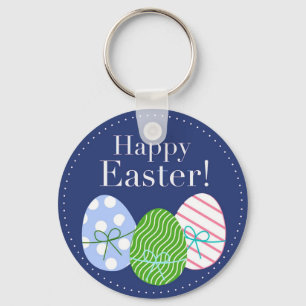 Happy Easter Eggs Key Ring