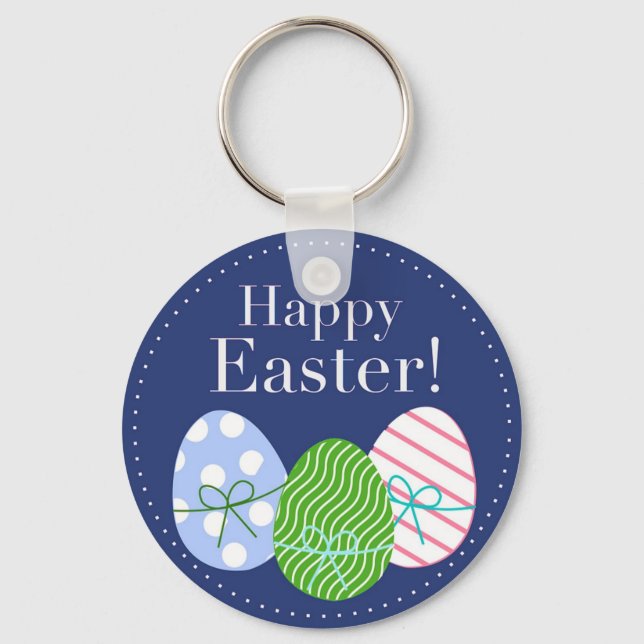 Happy Easter Eggs Key Ring (Front)