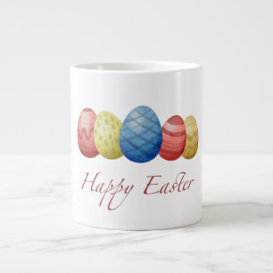 Happy Easter eggs Large Coffee Mug