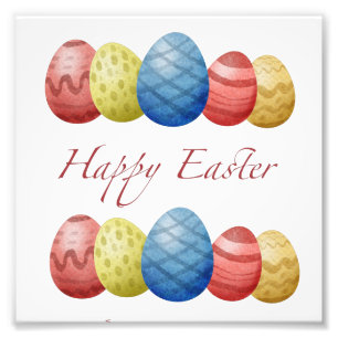 Happy Easter eggs Photo Print
