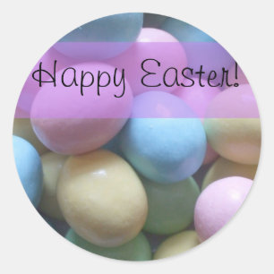 Happy Easter eggs stickers