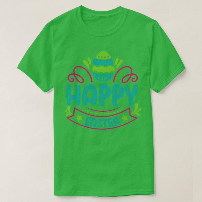 Happy Easter Eggs  T-Shirt (Design Front)