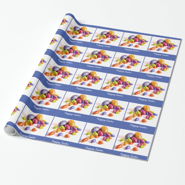 happy easter eggs wrapping paper (Unrolled)