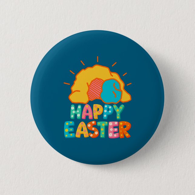 Happy Easter Empty Tomb  6 Cm Round Badge (Front)
