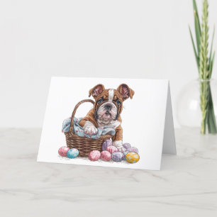 Happy Easter English Bulldogs Holiday Card