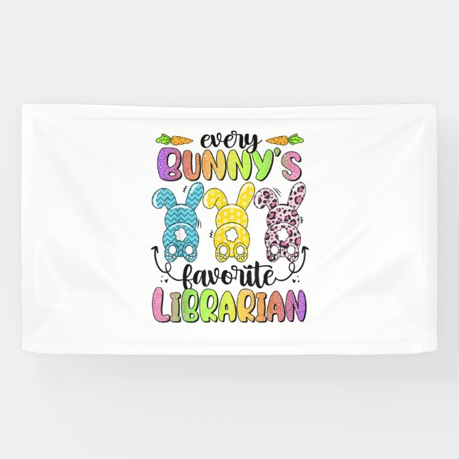 Happy Easter Every Bunny Is Favourite Librarian Ra Banner (Horizontal)